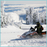 Snowmobile Sunset