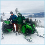 Sledders having fun in the Shuswap